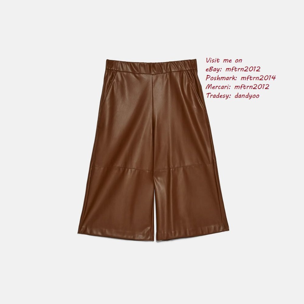 SOLD! ZARA Faux Leather Long Shorts - Picture 16 of 16